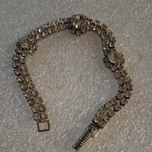 Vintage Silver Crystal Bracelet